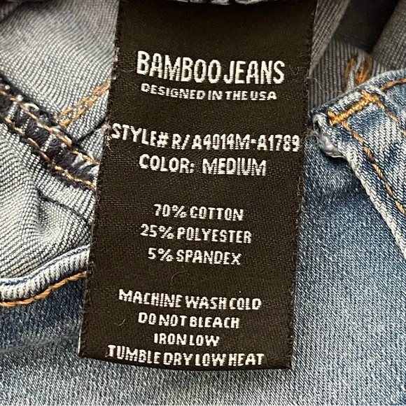 BAMBOO High Rise Stretch Skinny Jeans Size 5 - Picture 16 of 16